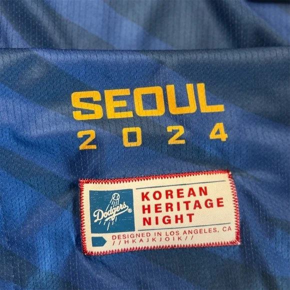 Los Angeles‎ Dodgers Jersey Mens XL 2024 South Korean Seoul Heritage Night - Picture 7 of 8